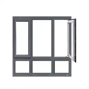 Stylish modern sliding window with mosquito net sliding window glass aluminum window home