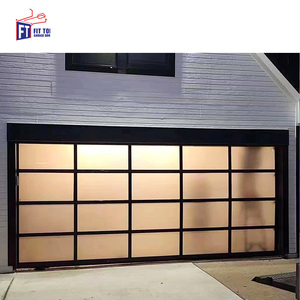 <span class=keywords><strong>Porte</strong></span> <span class=keywords><strong>de</strong></span> <span class=keywords><strong>garage</strong></span> moderne à isolation <span class=keywords><strong>thermique</strong></span>, cadre en alliage d'aluminium noir fini, double vitrage trempé - Product Image 2