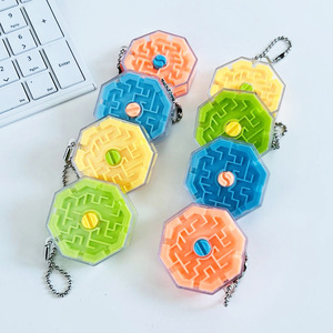 3D Magic Ten Sided Maze With Keychain Plastic <strong>Puzzle</strong> Intelligent Educational <strong>Toy</strong> for Kids Playing 3D Magic Ten Sided Maze - Product Image 6