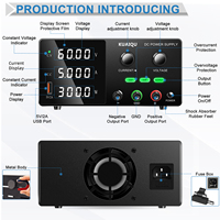 NICE POWER & KUAIQU SPPS-G605 36V 48V chargeur de batterie régulateur de tension réglable alimentation cc de laboratoire 60V 5A court tueur OCP OVP