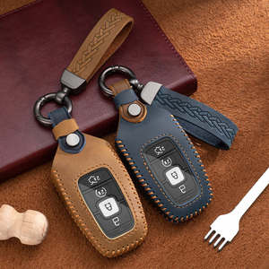 Funda de Cuero Personalizada con Logotipo para Llave Inteligente de Auto, Carcasa para Llave de Lincoln Mk3 Icz Mkc Mkz Navigator Mkx, Accesorios - Product Image 1