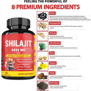 Suplemento Shilajit del Himalaya para Hombres y Mujeres, 90 Cápsulas con Ashwagandha, Ginseng, Saw Palmetto, Maca, <span class=keywords><strong>Tribulus</strong></span>, Chaga y Pimienta Negra - Product Image 5