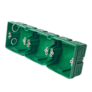 Boîtier électrique JINHAI 3 modules, boîte <span class=keywords><strong>de</strong></span> jonction PVC, boîtier électrique encastré, boîtier plastique personnalisé OEM - Product Image 1