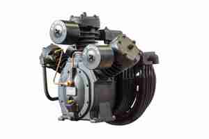 Compresor de Aire Industrial de Dos Etapas, Compresor de Pistón Recíproco de Alta Resistencia con Tanque Receptor de Aire Horizontal - Product Image 6