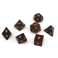 Ensemble de dés en bois personnalisables en gros, polyédriques carrés pour les jeux de rôle Dungeons and Dragons
