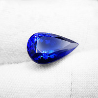 Bague en Tanzanite de Laboratoire Glamour, Coupe Ovale, Pierre Certifiée IGI avec Certificat