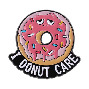 Spilla Personalizzata 'Don't Kill My Vibe', Creativa a Forma di Ciambella, con Scritta in Inglese, in Lega, Accessorio Unico per Gioielli e Regalo - Product Image 1