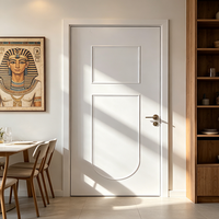 Puerta Exterior de Madera Sólida Color Gris Starlight QI TAI, Diseño Minimalista, Aislamiento Acústico, Construcción de Madera Sólida Pura y Gruesa, Pintada