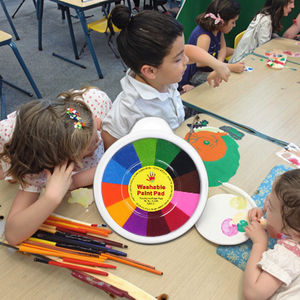 Tampons d'encre pour empreintes de mains et de pieds d'enfants, 13 couleurs, tampons d'estampillage, peinture pour les doigts et la paume, tampon d'encre arc-en-ciel - Product Image 6