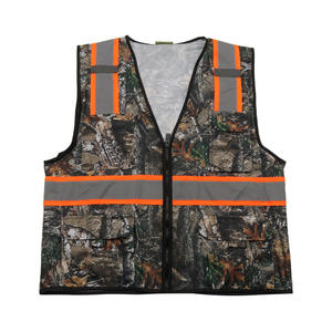 مخصص من البوليستر تنفس سريع الجفاف هاي فيس ملابس السلامة التمويه سترة السلامة متعددة الجيوب اثنين طن سترة السلامة - Product Image 3