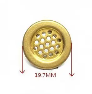 19.7x10xmm 2 개의 층 메시 금속 금관 악기 밧줄 고리 작은 구멍, 주문 로고 금속 금관 악기 작은 구멍