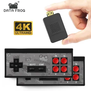 DATA FROG USB Wireless Handheld TV Video Game Console Build In 1800+ Classic Games 4K Retro Game Console Support for GBA/MAME