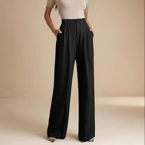 Comodo7 Custom Mujer Pantalones de pierna ancha de cintura alta Transpirable y cómodo Estilo casual para el verano - Product Image 1