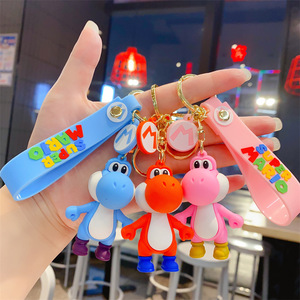 Porte-clés <span class=keywords><strong>3D</strong></span> Mario Yoshi <span class=keywords><strong>en</strong></span> PVC souple, figurine de dessin animé, décoration de sac à dos, pendentif de clé de voiture, cadeau promotionnel tissé, porte-clés <span class=keywords><strong>3D</strong></span> adorable - Product Image 2