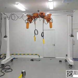 Pont roulant à portique en acier stable avec roulettes pivotantes à double frein, système de pont roulant mobile à hauteur réglable, sûr et durable - Product Image 1