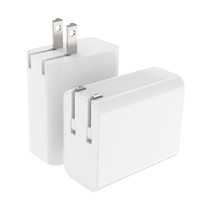 Usine 65W USB-C Adaptateur Mural Rapide PD Pliable Pin GaN Charge Rapide Unique Type C avec Fonction SCP Protection OTP Adaptateur US