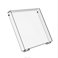 Couverture anti-poussière en acrylique personnalisée à bords polis pour tourne-disque Bluetooth, lecteur de disques vinyles, étui de protection transparent antichoc