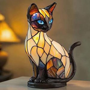 Nueva Serie de Adornos de Resina de Perros y Gatos, Lámpara Nocturna LED, Estatua de Animal Artística, Decoración Creativa para el Hogar y Escritorio, Diseño <span class=keywords><strong>Americano</strong></span> - Product Image 5