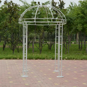 Pergola de style français, robuste, en forme de cage à oiseaux, arche, tonnelle, jardin extérieur, blanc en vrac, décoration, gazebo pour mariage - Product Image 2