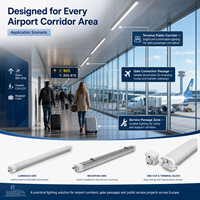 Luminaire LED DALI Tri-proof Premium avec Fonction d'Urgence, Indice de Protection IP65, Garantie 5 Ans, Angle de Faisceau 120° pour l'Éclairage des Aéroports