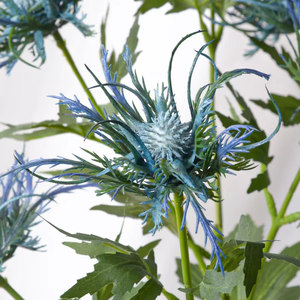 Fleurs artificielles GM pour la décoration de la maison Mariage Holly de mer simulé (Eryngium Foetidum) Chardon de Noël Spray Eryngo Fake Sea - Product Image 4