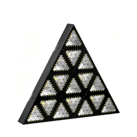 Projecteur de scène rétro triangulaire LED RGB 3-en-1 avec segment de pixels DMX512 RDM, lumière matricielle à structure modulable pour fêtes, clubs et discothèques