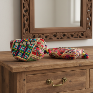 Sac à main de Style Banjara ethnique pour femme, Mini pochette, pour cosmétiques, Style gitane, nouvelle collection - Product Image 2