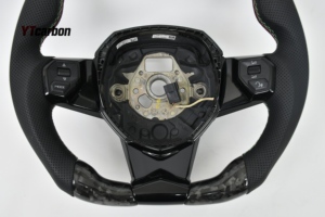 YTcarbon para <span class=keywords><strong>Aventador</strong></span> Centenario S SVJ LP750 LP700 Roadster <span class=keywords><strong>Volante</strong></span> de fibra de carbono forjado real personalizado - Product Image 6