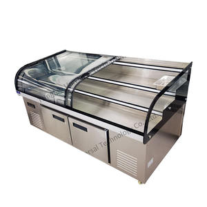 Congélateur commercial à double température de 1.8m réfrigérateur d'affichage en acier inoxydable équipement de <span class=keywords><strong>boucherie</strong></span> équipement de réfrigération - Product Image 3