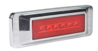Feu de position latéral LED rectangulaire à boîtier chromé ABS PC 12-24V pour remorque