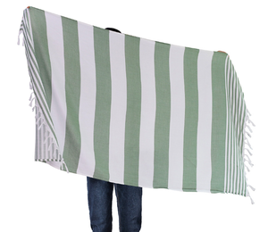 QK التركية مخطط شرابة منشفة الشاطئ القطن قماش الحمام مع نمط الكرتون للسفر صالة ألعاب التخييم الحمام جودة التركية - Product Image 3