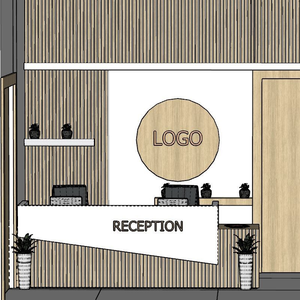 Bureau de réception commercial élégant et moderne en marbre haut de gamme avec éclairage LED pour salon de beauté, salon de thé et comptoir de bar - Product Image 5