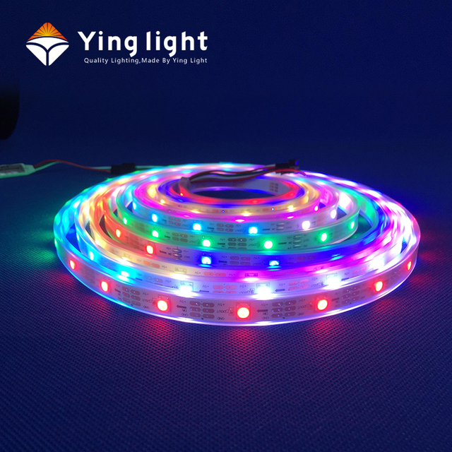 WS2811 RGB RGBW LED Strip Light 60 LEDs/m 12V /24V DC SPI Programmable Pixel Tape IP67 Waterproof Addressable Flexible