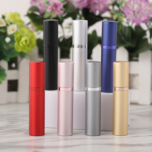 Travel Round 5ml Small Refillable Empty Pocket Aluminum <strong>Atomizer</strong> <strong>Perfume</strong> Spray Bottle Packaging - Product Image 1