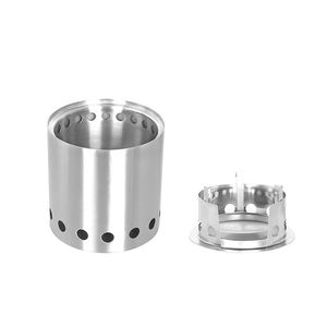 <span class=keywords><strong>Estufa</strong></span> Portátil de Acero Inoxidable para Camping y Senderismo - Compacta 12.5x12.5x18cm, Potente y Eficiente, de Leña y Bajo Humo - Product Image 3