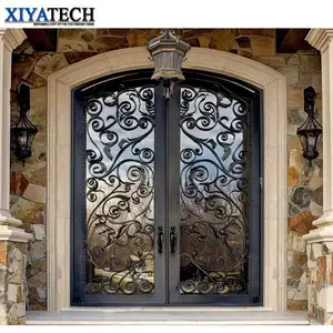 XIYATECH, винтажная входная дверь, железные ворота, дизайн, французская кованая железная входная дверь для дома