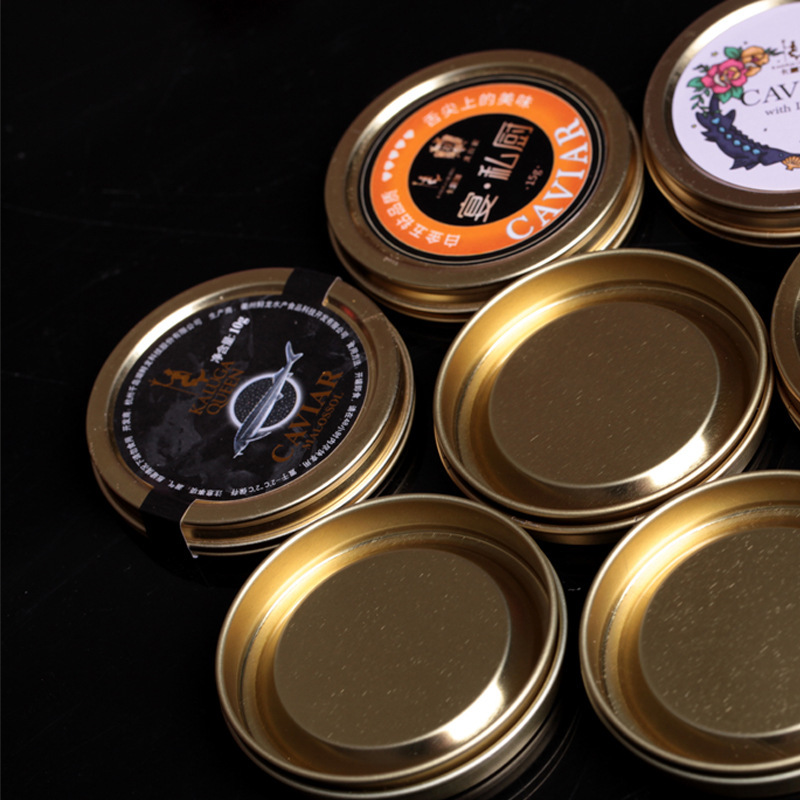 OEM gold caviar tin packaging box