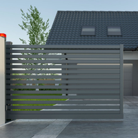 Conception de porte principale extérieure pour maison moderne Portail coulissant électrique automatique en métal Portes de jardin d'allée avant pour maisons