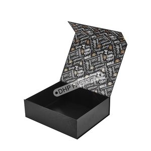 Black Magnetic Foldable Gift Box with Ribbon Full Cover UV Printing Custom Rigid Packaging for Clothing and Luxury Gifts - Product Image 6