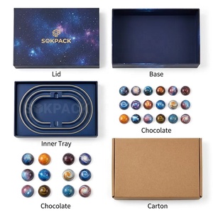 Cosmic <strong>Galaxy</strong> Themed Hard Candy <strong>Gift</strong> Box With Orbit Inner Tray Two Piece Lid &amp; Base Sweet Packaging Box for Confectionery - Product Image 4