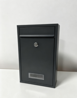 Boîte aux lettres en acier de jardin extérieur pour le stockage de lettres Boîte aux lettres avec plaque signalétique personnalisée