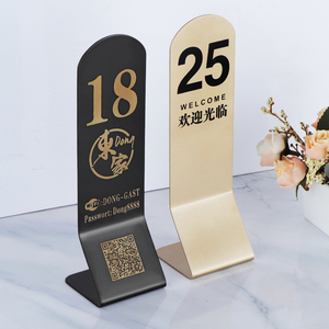 Segnaposto Personalizzato in Acciaio Inox <span class=keywords><strong>per</strong></span> Hotel, Ristoranti, Matrimoni, <span class=keywords><strong>Numeri</strong></span> da <span class=keywords><strong>Tavolo</strong></span> con Supporto - Product Image 3