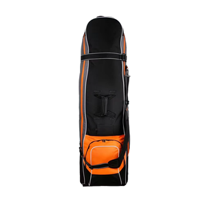 <b>Golf</b> Luggage Carrier Lightweight Polyester Zipper Closure Portable Foldable Aviation Strap Wheeled Travel Bag <b>Golf</b> Club Bag - Product Image 1