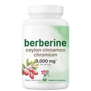 Berberine Ceylon Kaneel Chroom Capsules, 60 stuks, Vegetarische Capsules met Berberine Ceylon Kaneel Chroom, 3000mg per portie - Product Image 1