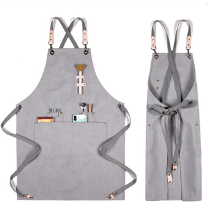 <span class=keywords><strong>Tablier</strong></span> à dos croisé en cuir pour hommes, plusieurs couleurs, idéal pour la cuisine et le <span class=keywords><strong>boulangerie</strong></span>, avec logo <span class=keywords><strong>personnalisé</strong></span> - Product Image 1