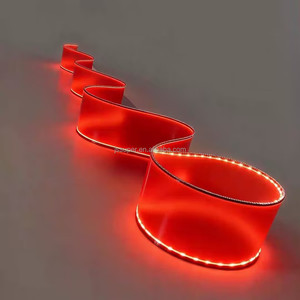 <span class=keywords><strong>Pintura</strong></span> Decorativa Espacial <span class=keywords><strong>de</strong></span> Diseño Moderno y Simple con Cinta Luminosa Artística Opaca Roja China para Vestíbulo <span class=keywords><strong>de</strong></span> Hotel, Villa o Empresa - Product Image 4