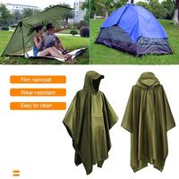 Imperméable militaire d'extérieur simple et moderne 3-en-1 à capuche imperméable pour poncho manches pour moto, camping, randonnée, tente de voyage