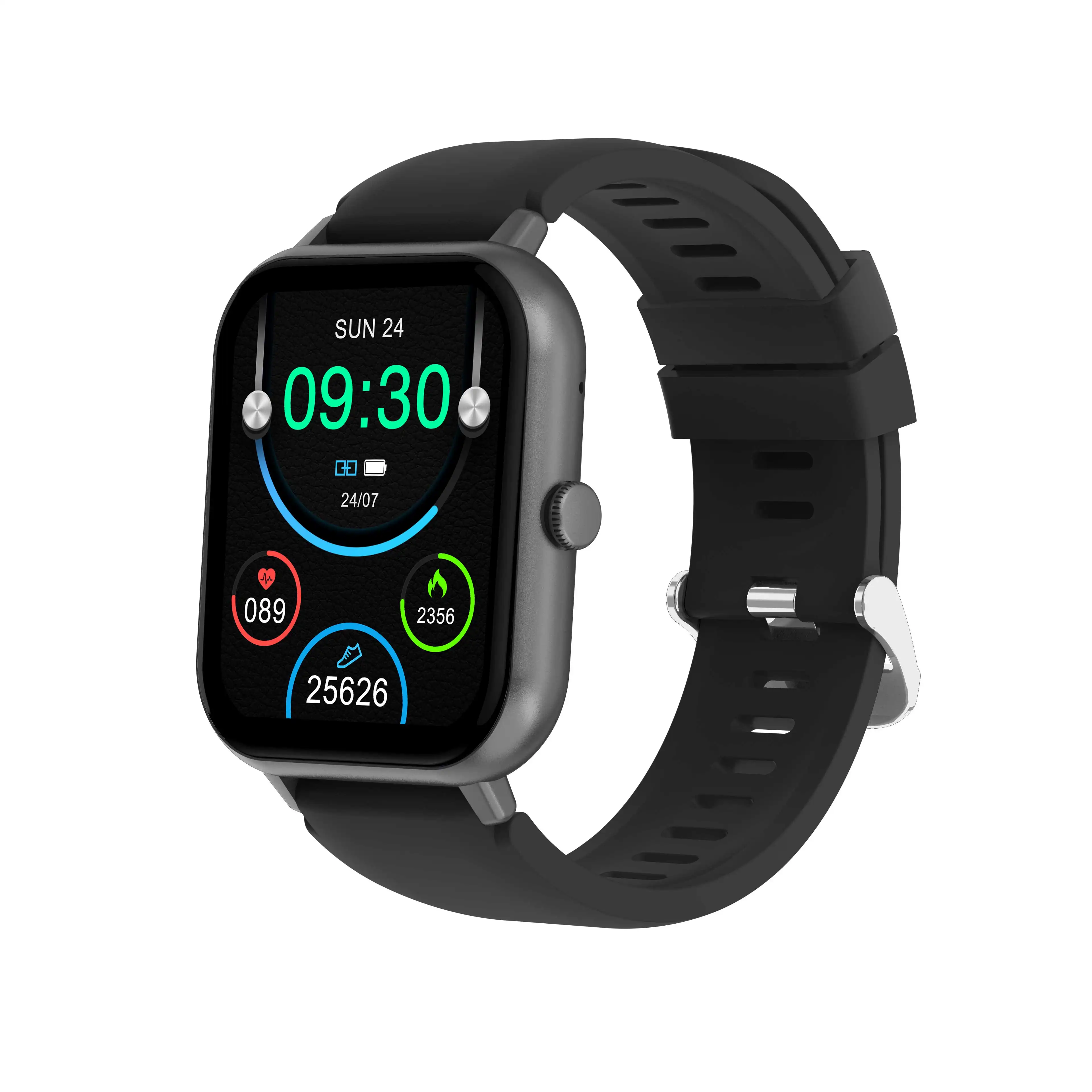 Amazon ขายร้อนสแควร์ BT โทร Smartwatch DIY โทร HR/BP/SPO2 นอนหลับฟิตเนสติดตาม smartwatch สําหรับ Unisex
