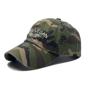 Cappellino da Baseball mimetico molto vegano cappello da camionista ricamato vegano cappello da papà mimetico berretto da strada OED/ODM - Product Image 1