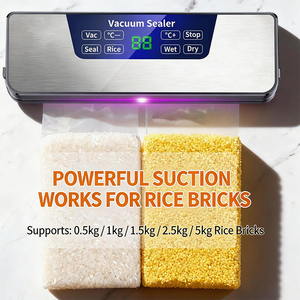 Sellador de Alimentos <span class=keywords><strong>al</strong></span> Vacío Automático de Acero Inoxidable de Alta Calidad para Uso Doméstico con Ajuste de Temperatura y Pantalla Táctil - Product Image 6